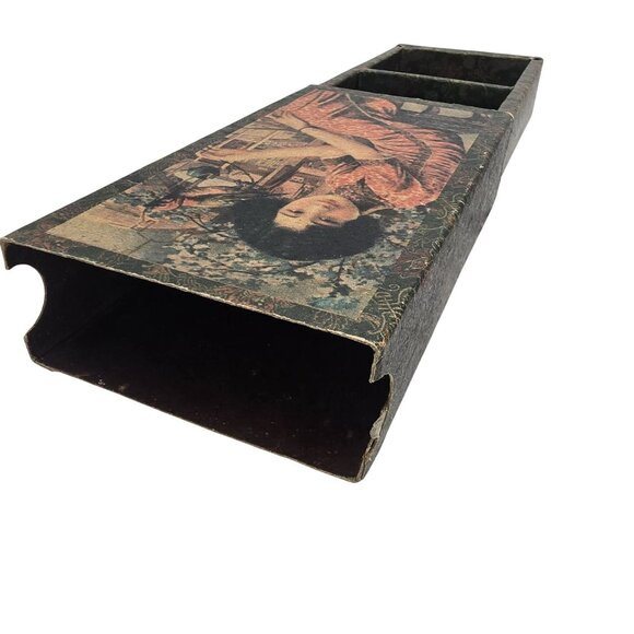 Japanese Woman Snuff Box Paper Asian-Inspired Decorative Sliding JE311 - Picture 6 of 10